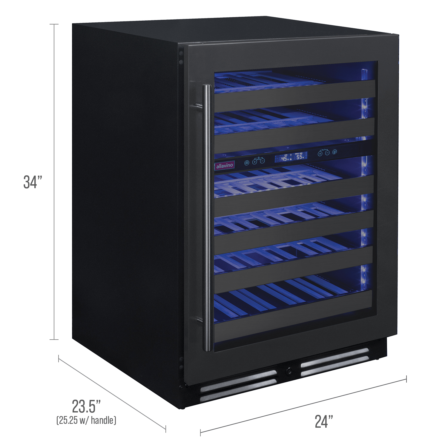 Allavino Reserva 50 Bottle Dual Zone Right Hinge Wine Refrigerator BDW5034D-2BSR I Luxury Appliances Direct