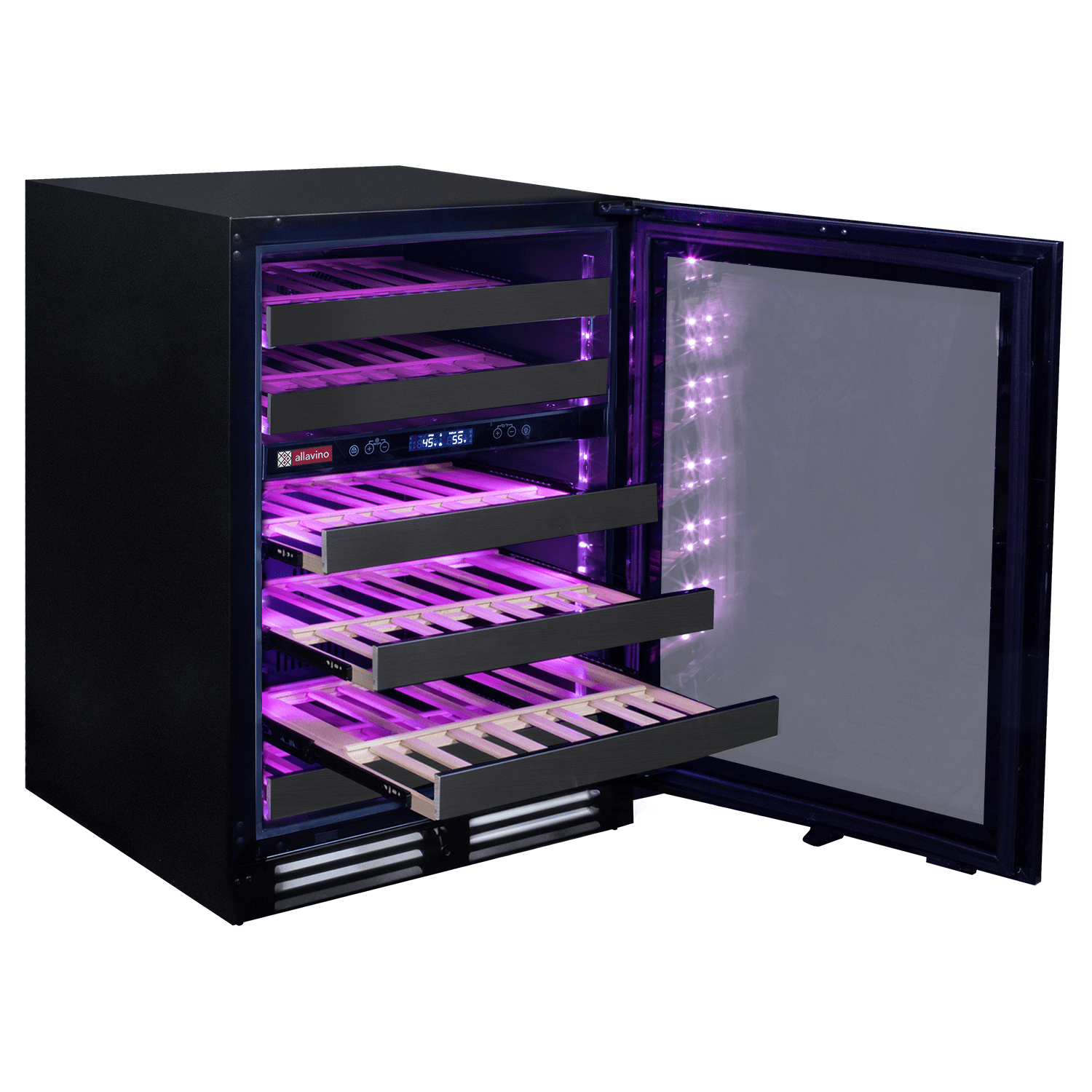 Allavino Reserva 50 Bottle Dual Zone Right Hinge Wine Refrigerator BDW5034D-2BSR I Luxury Appliances Direct