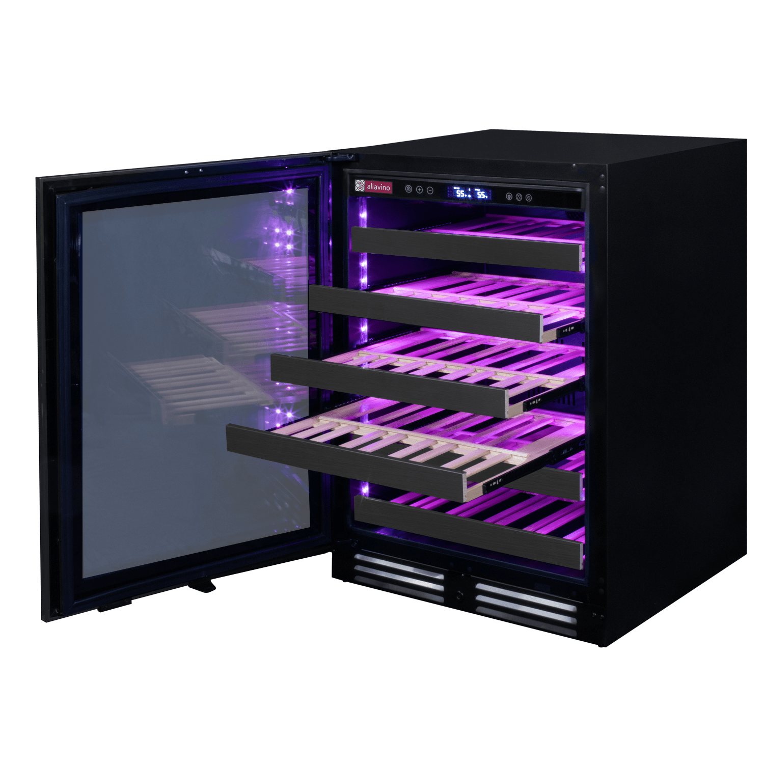 Allavino Reserva 50 Bottle Single Zone Left Hinge Wine Refrigerator BDW5034S-1BSL I Luxury Appliances Direct