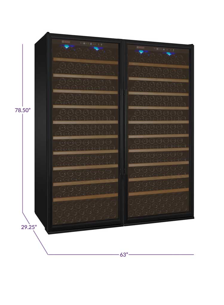 Allavino Vite II Tru-Vino 554 Bottle Dual Zone Black Wine Fridge 2X-YHWR305-1B20 I Luxury Appliances Direct
