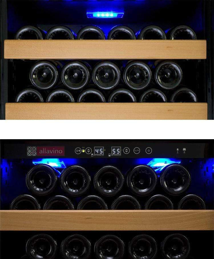 Allavino Vite II Tru-Vino 554 Bottle Dual Zone Black Wine Fridge 2X-YHWR305-1B20 I Luxury Appliances Direct