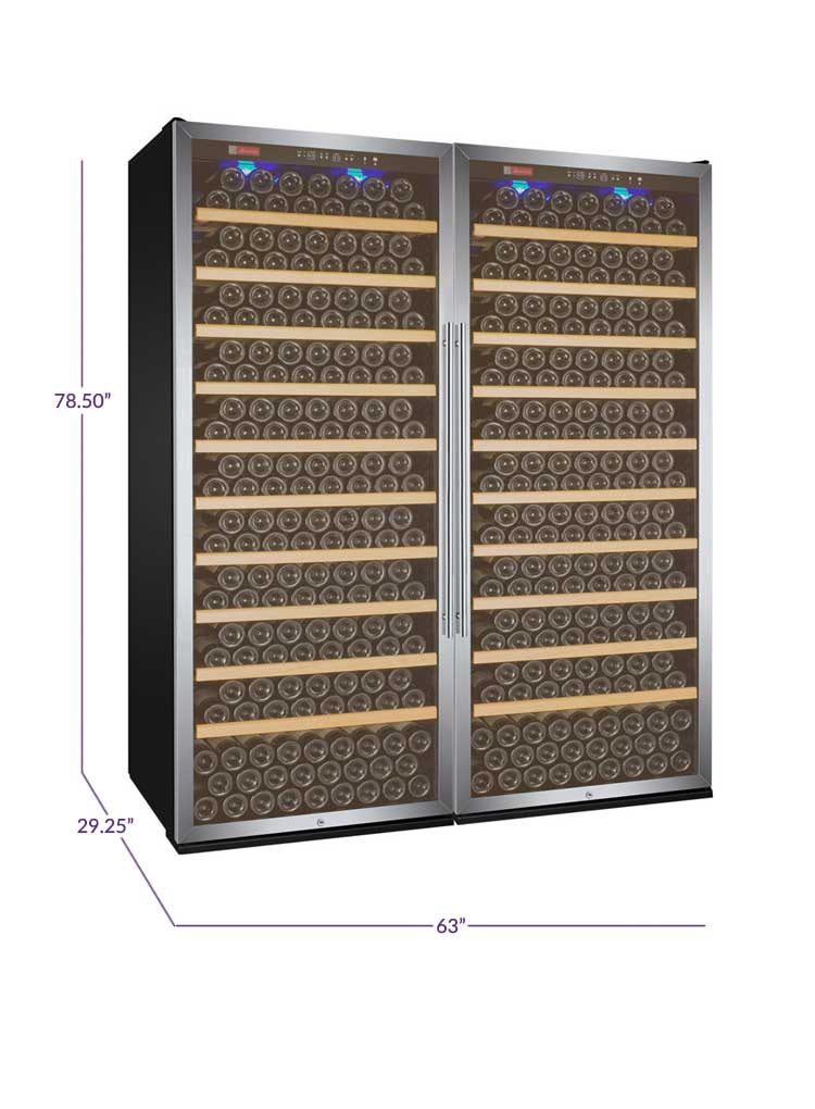 Allavino Vite II Tru-Vino 554 Bottle Dual Zone Black Wine Fridge 2X-YHWR305-1S20 I Luxury Appliances Direct