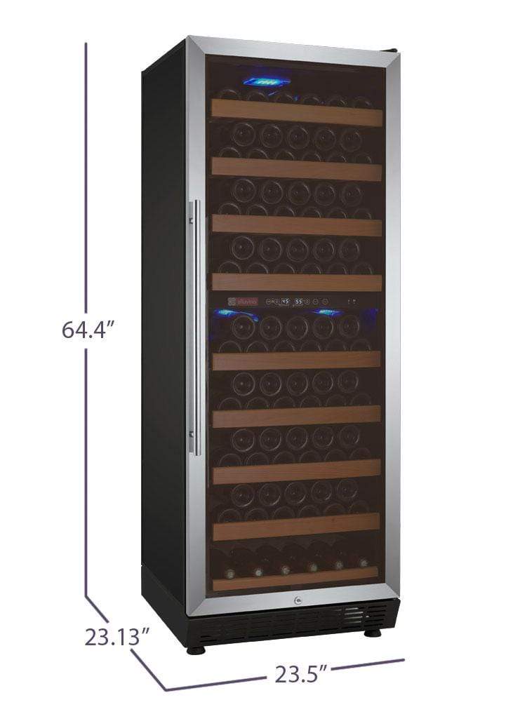 Allavino Vite II Tru-Vino 99 Bottle Dual Zone Stainless Steel Right Hinge Wine Fridge YHWR99-2SR20 I Luxury Appliances Direct