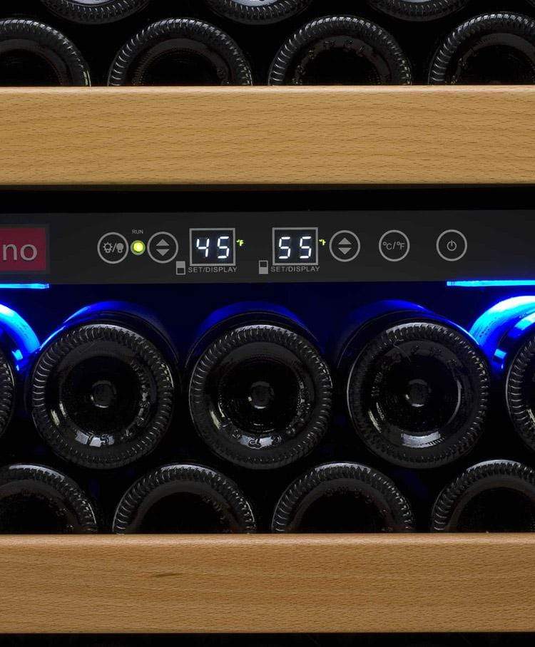 Allavino Vite II Tru-Vino 99 Bottle Dual Zone Stainless Steel Right Hinge Wine Fridge YHWR99-2SR20 I Luxury Appliances Direct