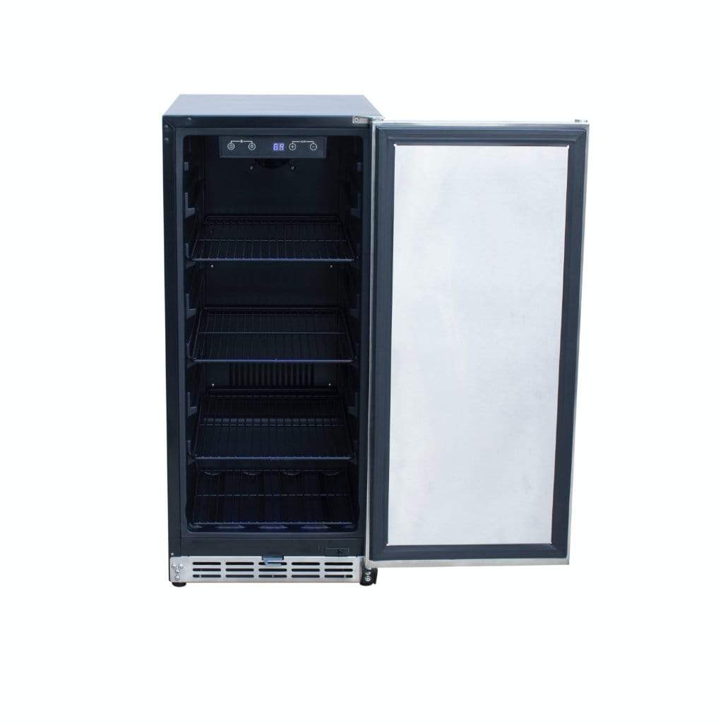 American Made Grills AMG 15" Outdoor Rated Fridge w/Glass Door SSRFR-15G I Luxury Appliances Direct