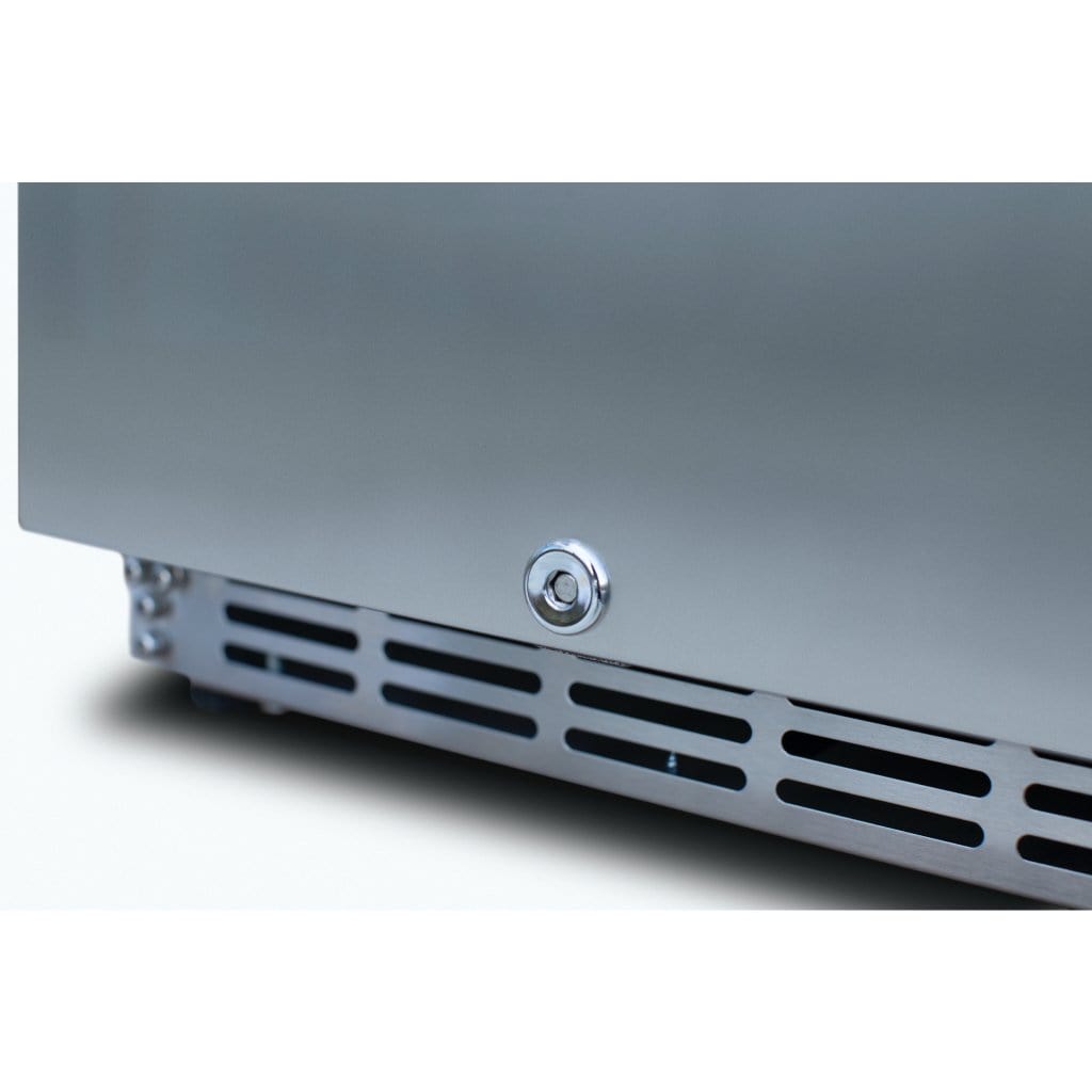 American Made Grills AMG 15" Outdoor Rated Fridge w/Glass Door SSRFR-15G I Luxury Appliances Direct