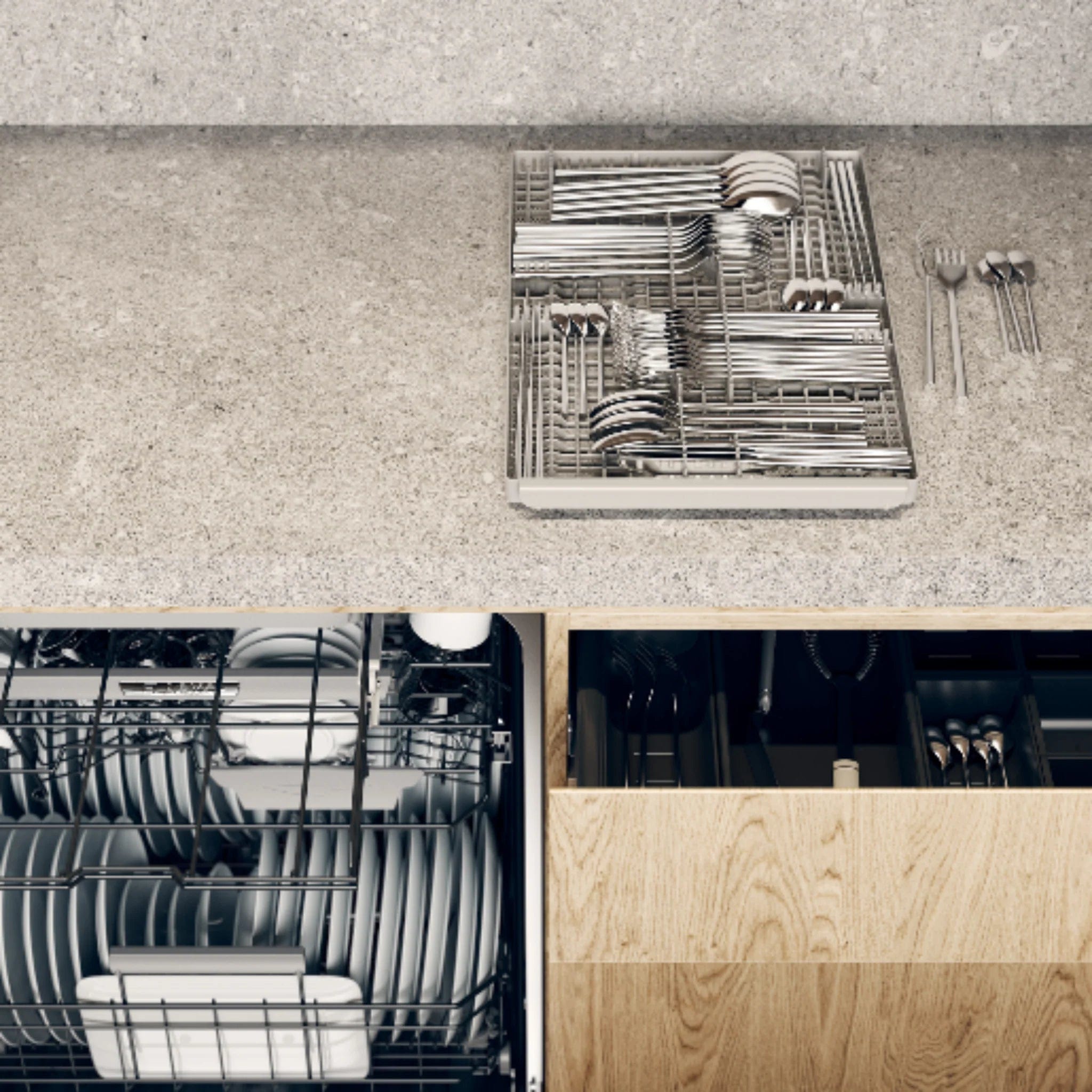 Asko 40 Series 24 Inch Wide 16 Place Setting Energy Star Rated Built-In Top Control Dishwasher with Turbo Drying and Integrated Handle DBI664IXXLS I Luxury Appliances Direct