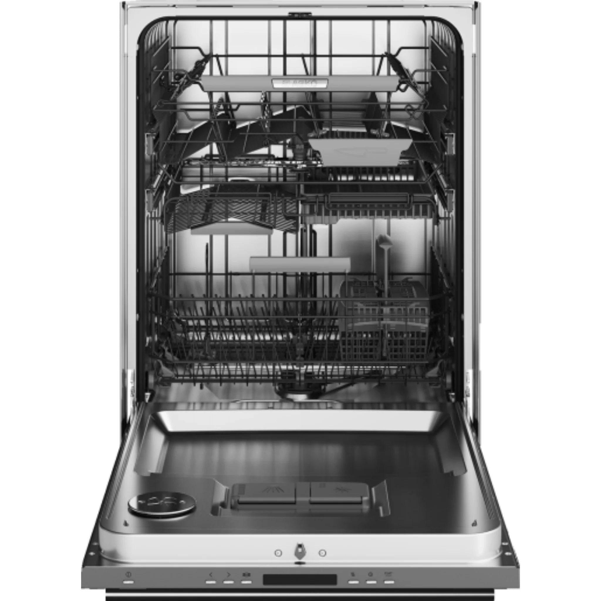 Asko 50 Series 24 Inch Wide 17 Place Setting Energy Star Rated Built-In Top Control Dishwasher with Turbo Drying and Tubular Handle DBI675THXXLS I Luxury Appliances Direct