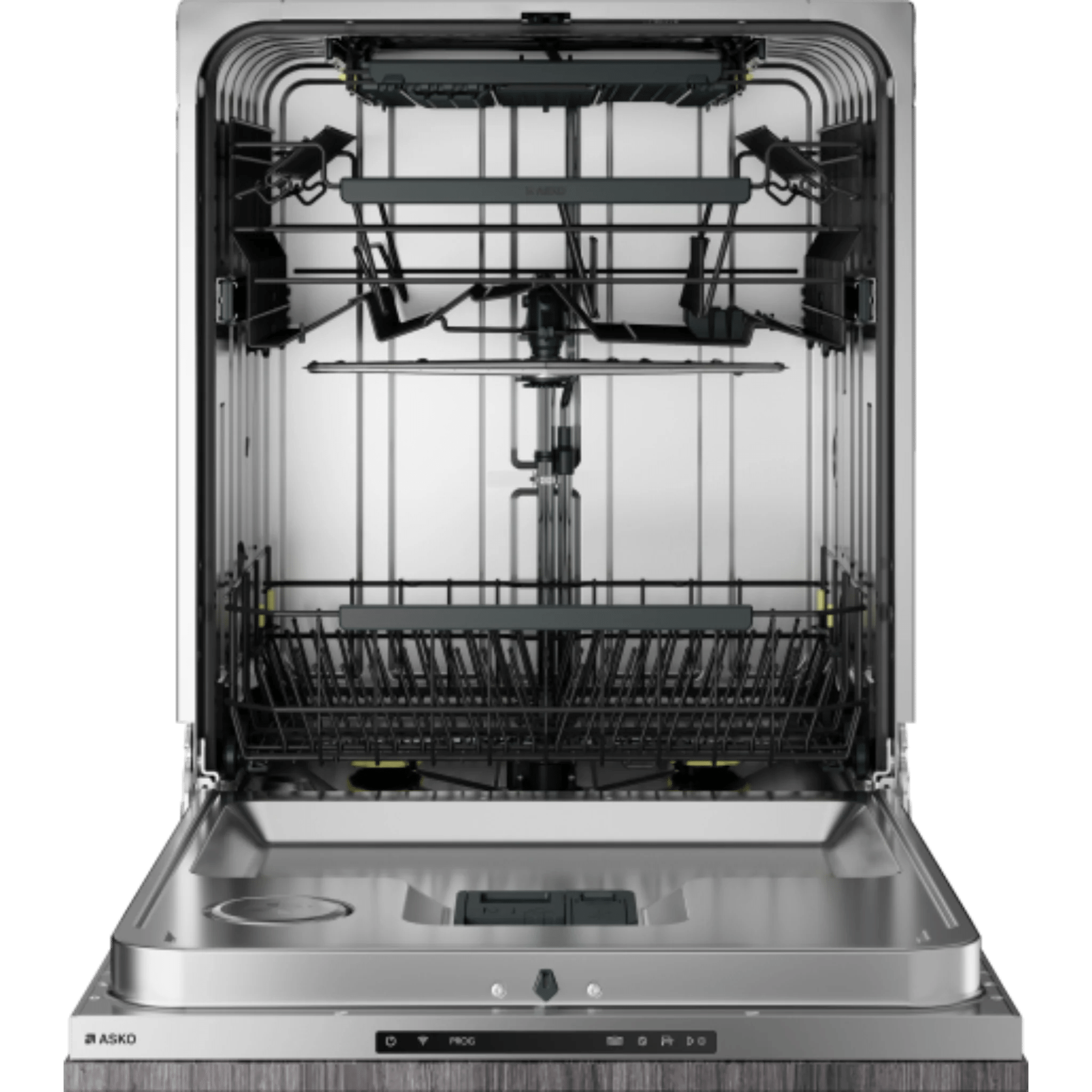 Asko Logic 24 Inch Wide 16 Place Setting Built-In Panel Ready Top Control Dishwasher with Auto Door Open Drying DFI564 I Luxury Appliances Direct