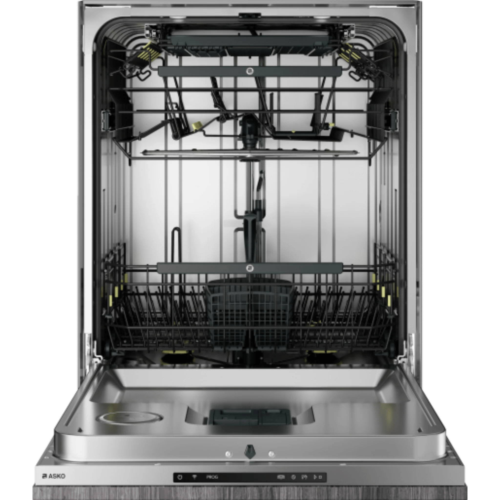 Asko Logic 24 Inch Wide 16 Place Setting Built-In Panel Ready Top Control Dishwasher with Turbo Combi Drying and Auto Door Open Drying DFI565 I Luxury Appliances Direct