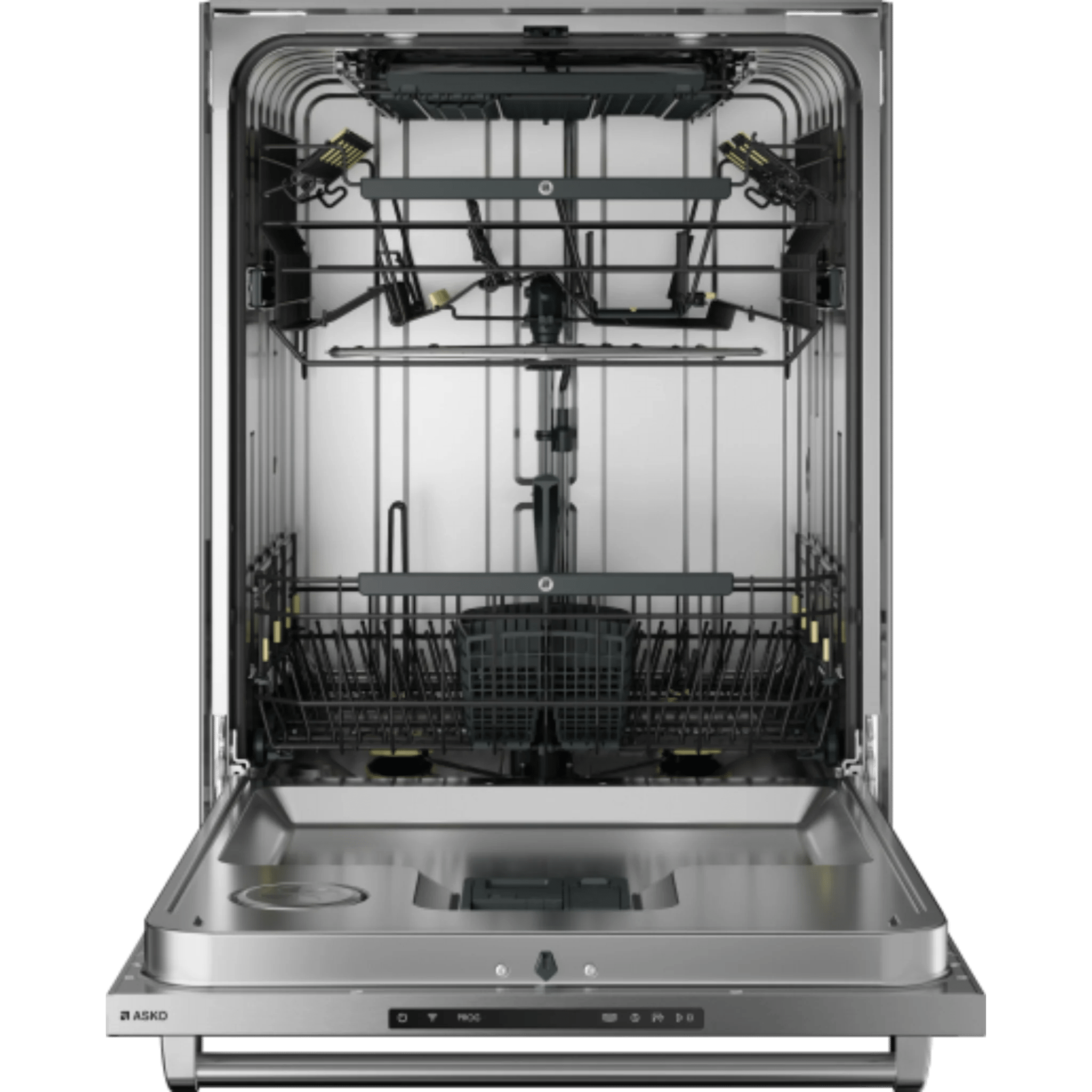 Asko Logic 24 Inch Wide 16 Place Setting Built-In Top Control Dishwasher with Pro Handle, XXL Tub, and Auto Door Open Drying DBI565PHXXLS I Luxury Appliances Direct
