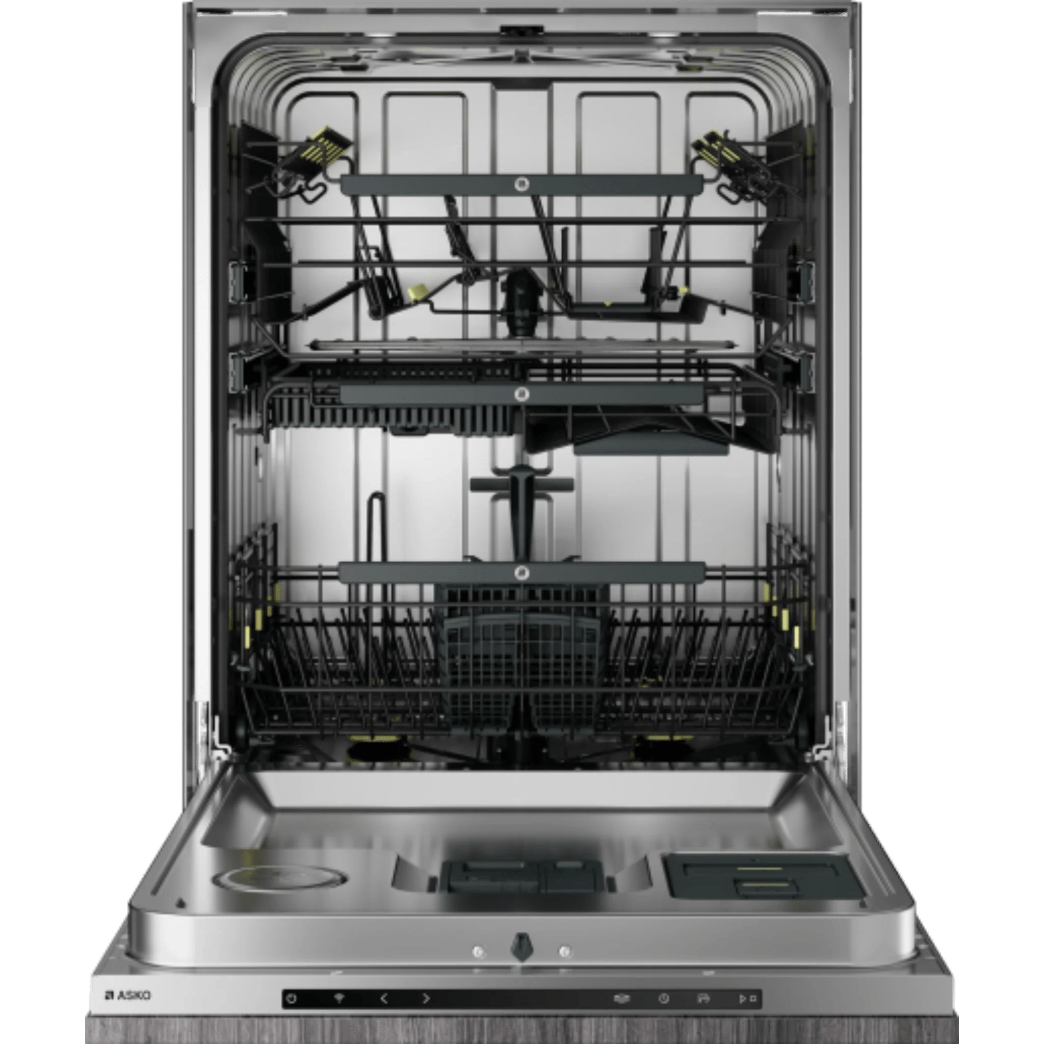 Asko Style 24 Inch Wide 17 Place Setting Built-In Panel Ready Top Control Dishwasher with Water Softener, XXL Tub, and Auto Door Open Drying DFI776XXLSOF I Luxury Appliances Direct