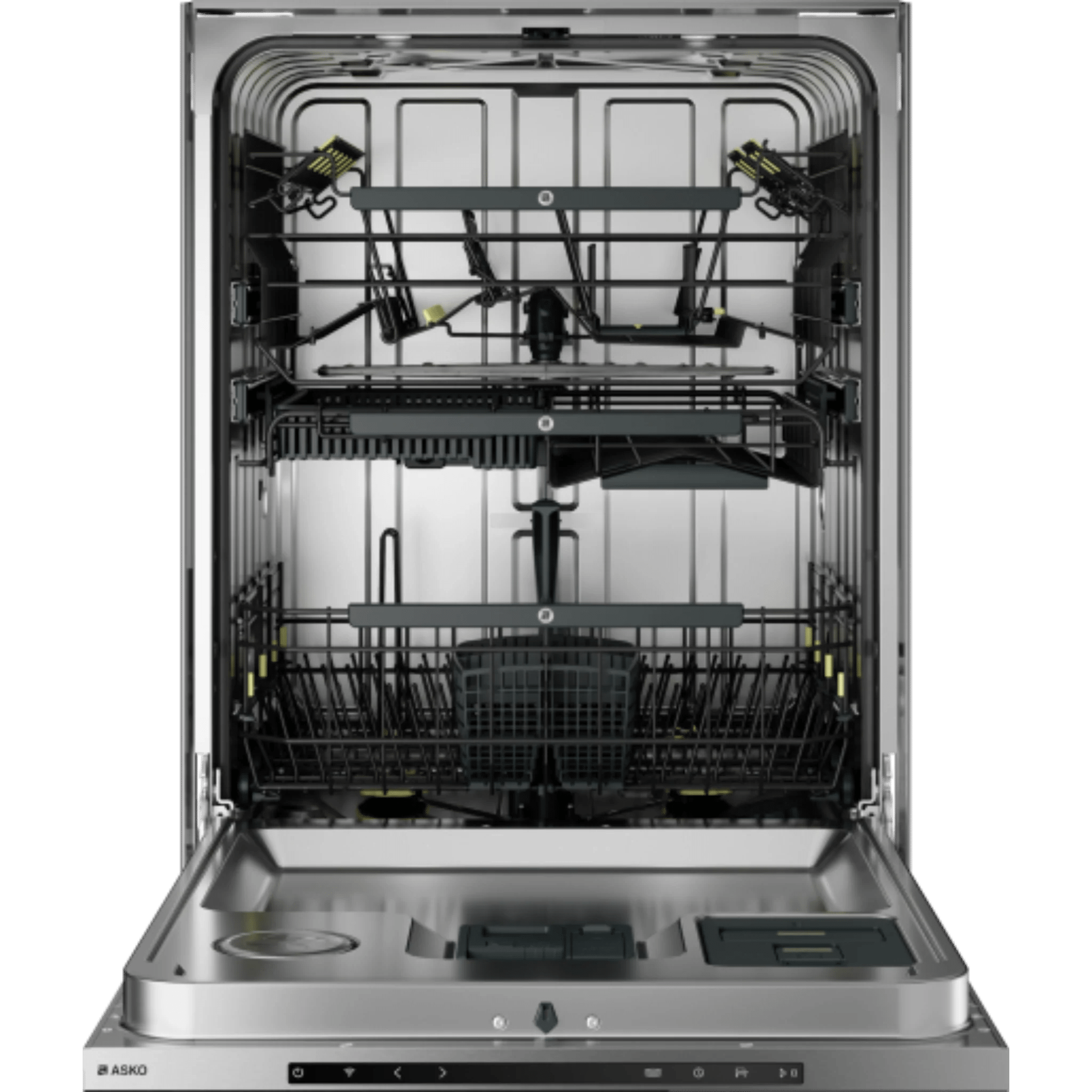 Asko Style 24 Inch Wide 17 Place Setting Built-In Top Control Dishwasher with Pocket Handle, XXL Tub, Water Softener, and Auto Door Open Drying DBI776IXXLSSOF I Luxury Appliances Direct