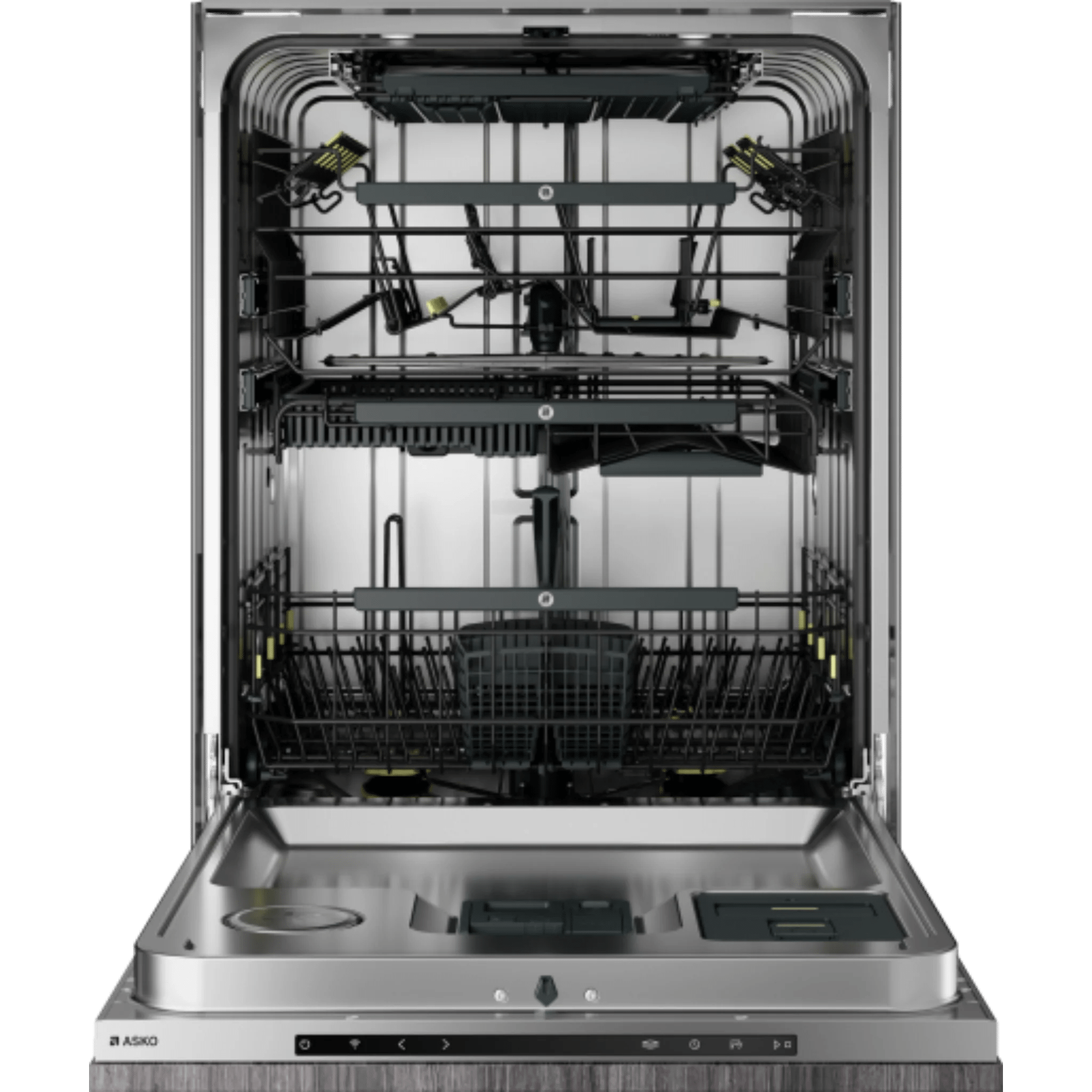 Asko Style 24 Inch Wide 18 Place Setting Built-In Panel Ready Top Control Dishwasher with XXL Tub, Water Softener, and Auto Door Open Drying DFI786XXLSOF I Luxury Appliances Direct