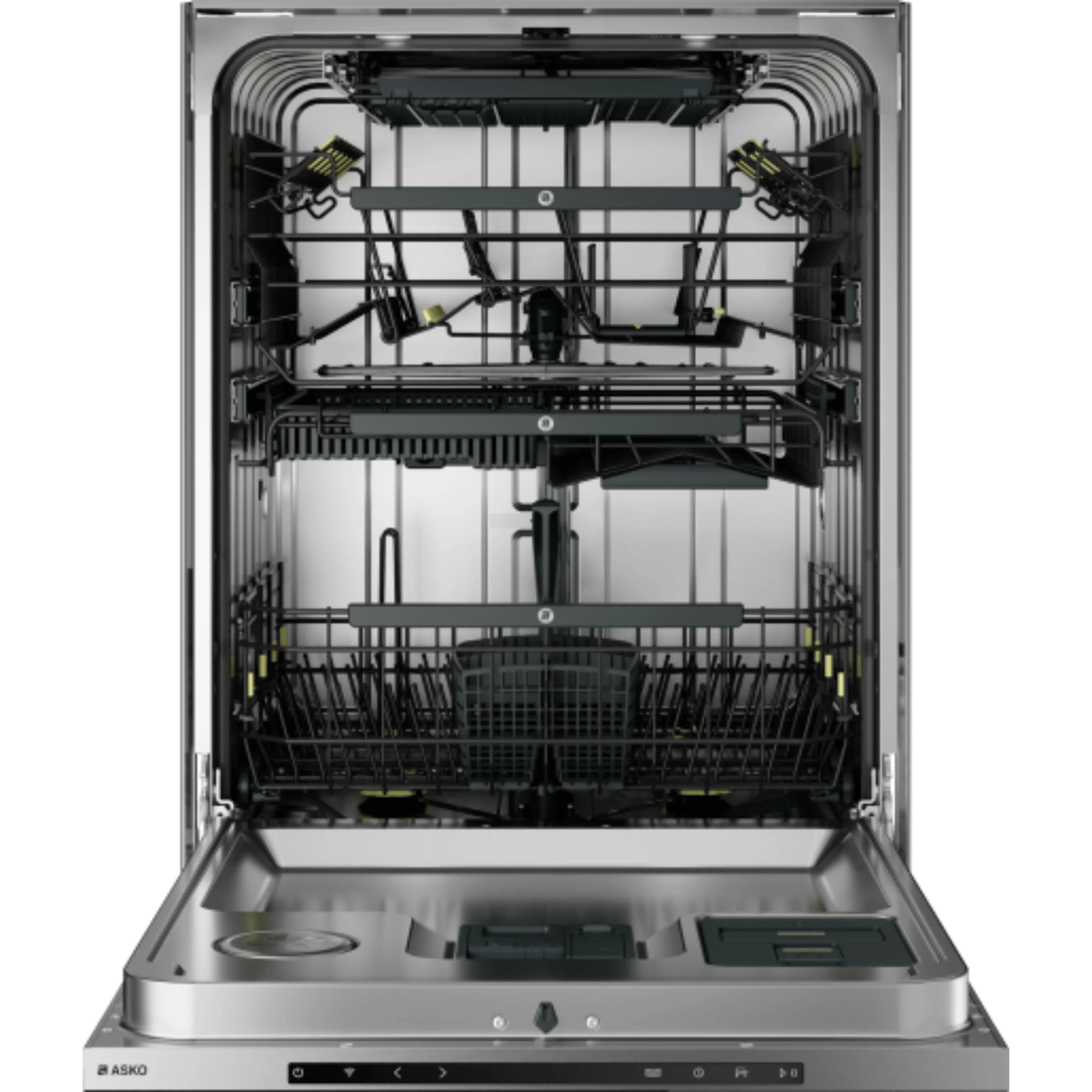 Asko Style 24 Inch Wide 18 Place Setting Built-In Top Control Dishwasher with Pocket Handle, XXL Tub, Water Softener, and Auto Door Open Drying DBI786IXXLSSOF I Luxury Appliances Direct