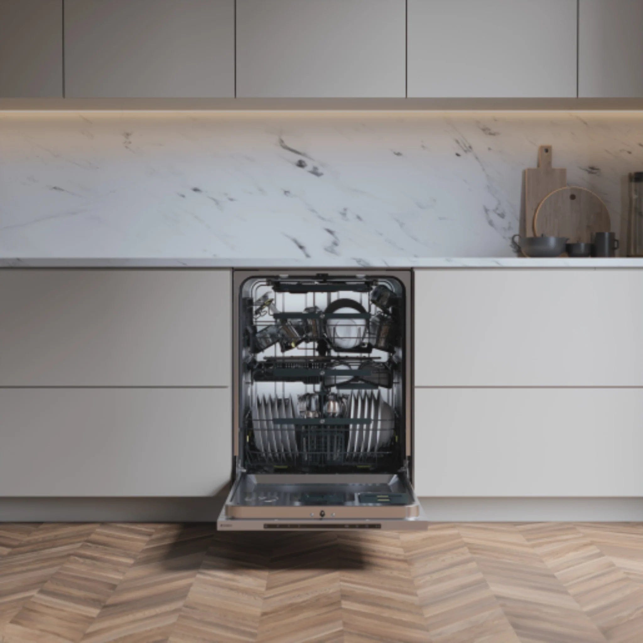 Asko Style 24 Inch Wide 18 Place Setting Built-In Top Control Dishwasher with Pocket Handle, XXL Tub, Water Softener, and Auto Door Open Drying DBI786IXXLSSOF I Luxury Appliances Direct