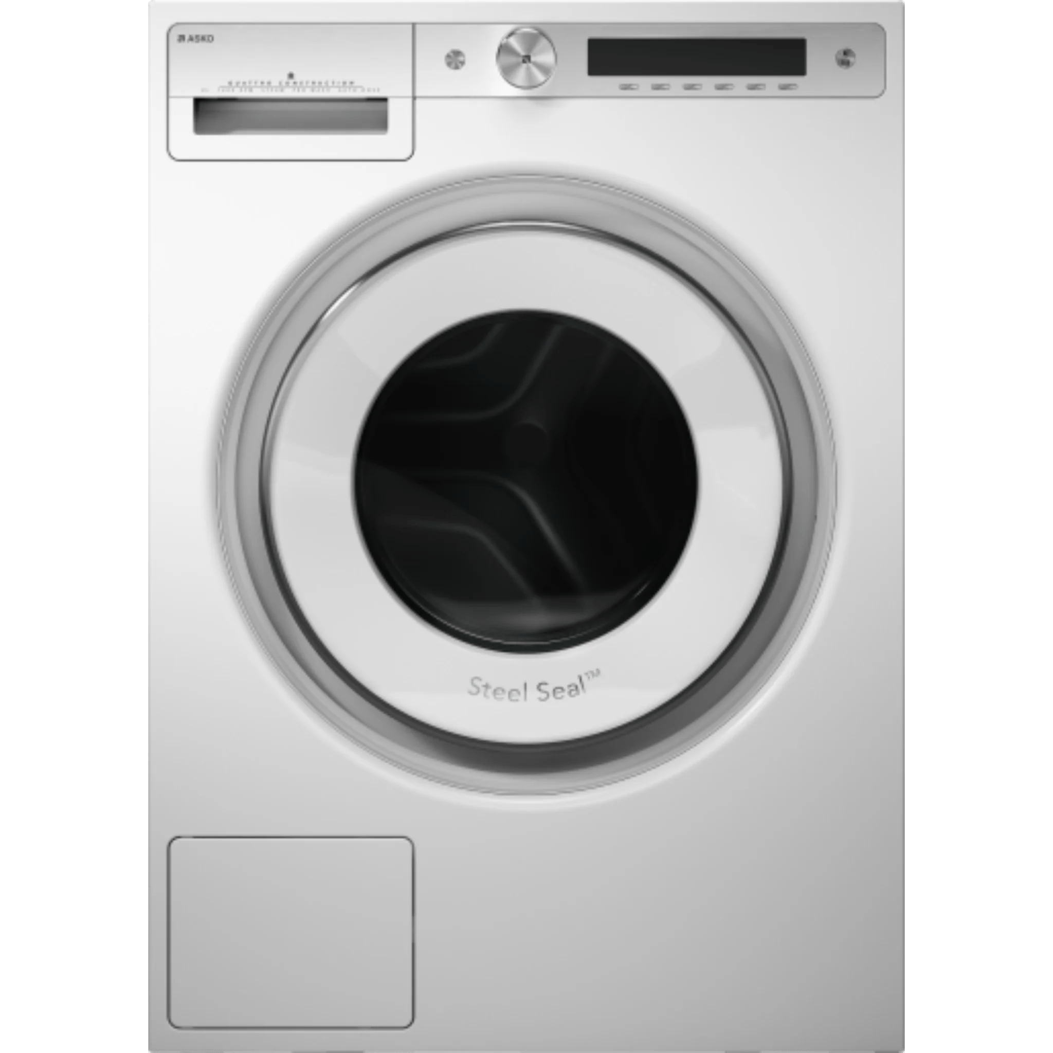Asko Style Series 24 Inch Wide 2.8 Cu Ft. Front Loading Washer with Auto Dosing System W6124XW I Luxury Appliances Direct