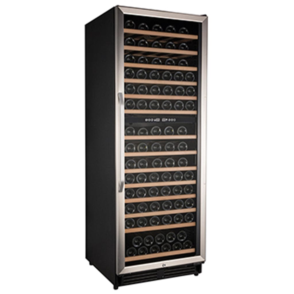 Avanti 148 Bottle Capacity Dual-Zone Wine Cooler WCF148DE3S I Luxury Appliances Direct