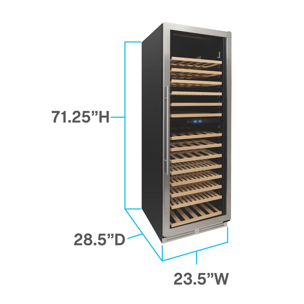 Avanti 154 Bottle DESIGNER Series Dual-Zone Wine Cooler WCD165DZ3S I Luxury Appliances Direct