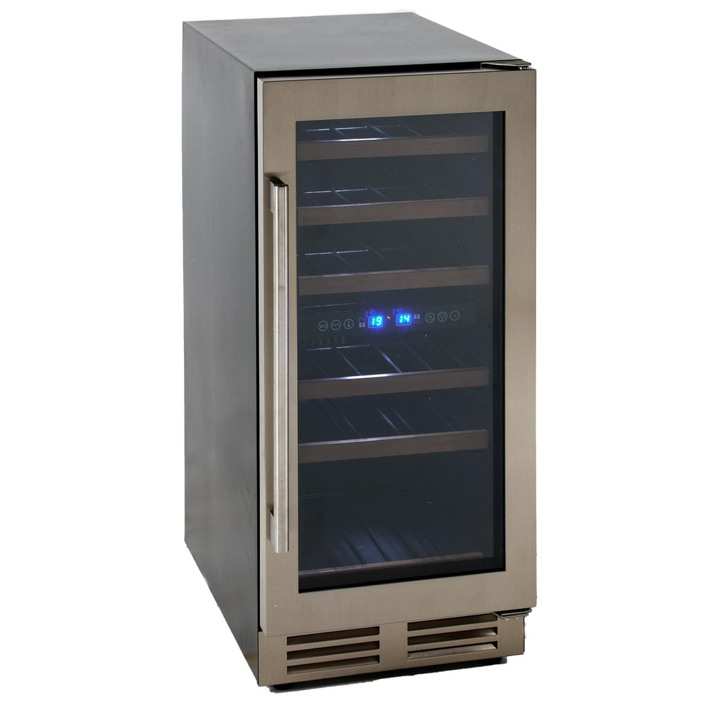 Avanti 28 Bottle DESIGNER Series Dual-Zone Wine Cooler WCF282E3SD I Luxury Appliances Direct