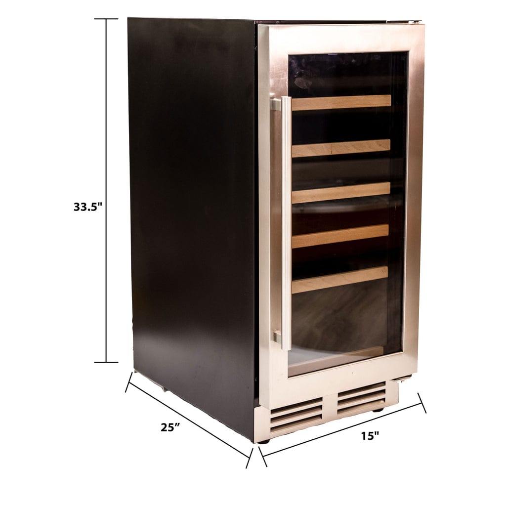 Avanti 28 Bottle DESIGNER Series Wine Cooler WCF281E3SS I Luxury Appliances Direct