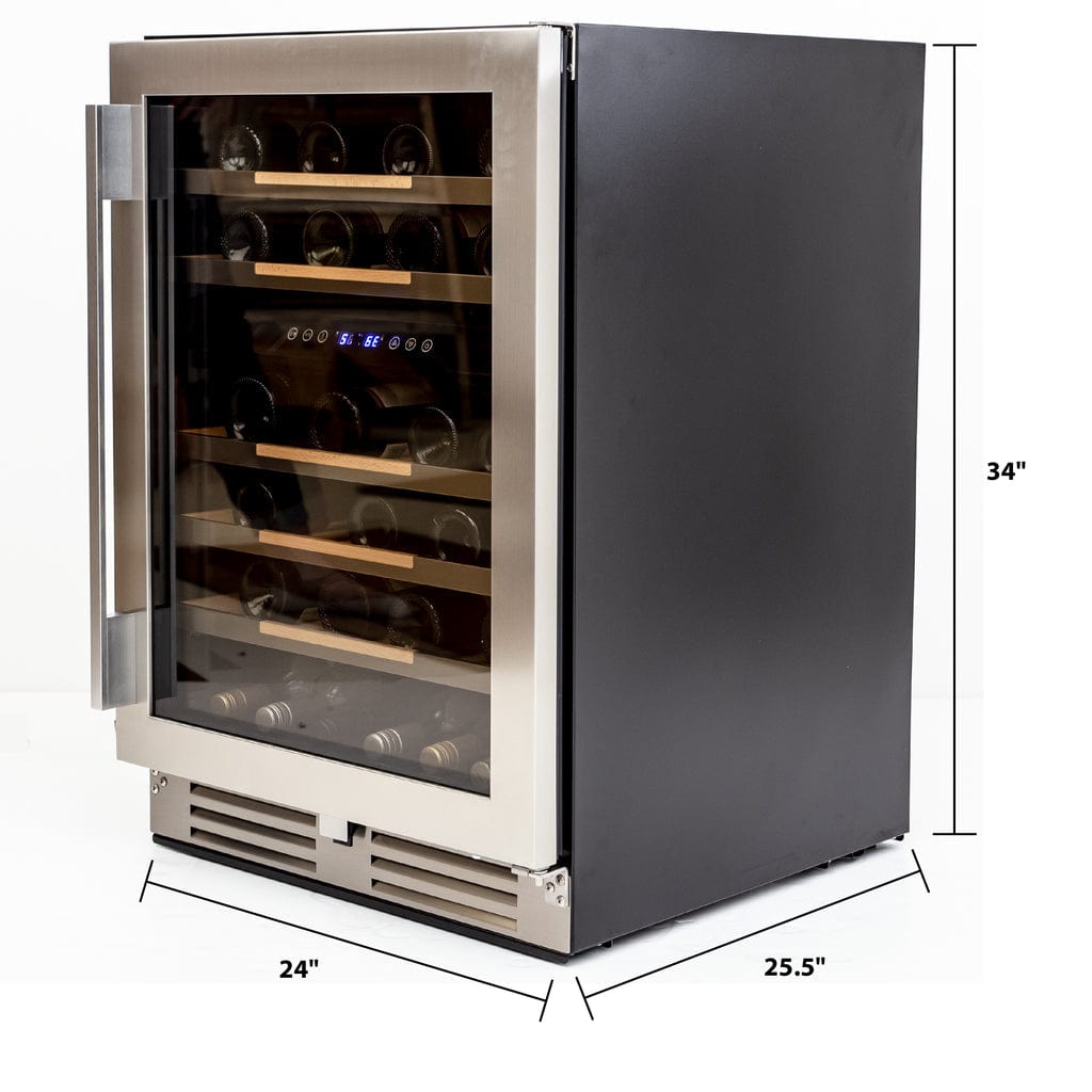 Avanti 46 Bottle Capacity ELITE Series Dual-Zone Wine Cooler WCDE46R3S I Luxury Appliances Direct