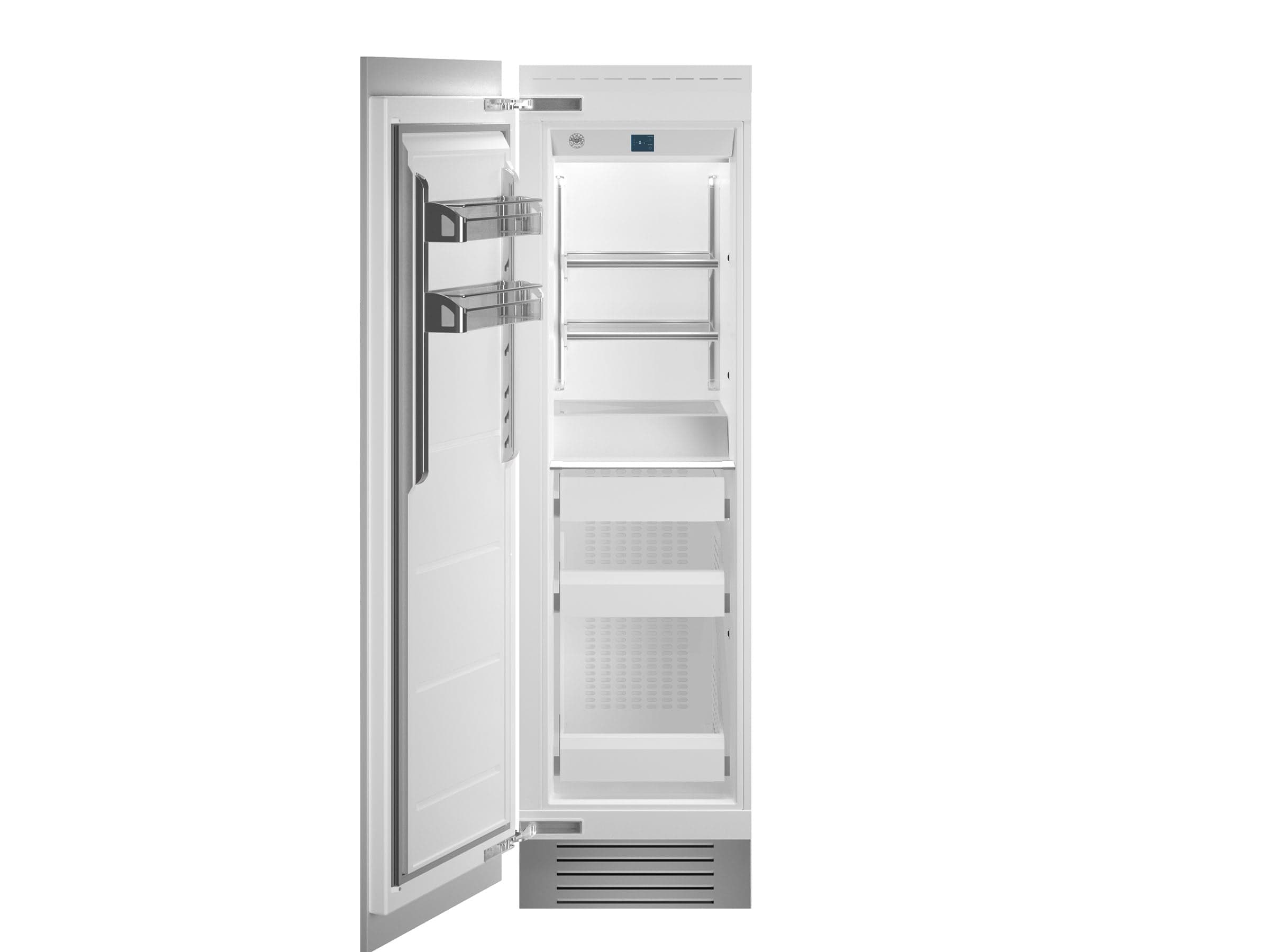 Bertazzoni 24 inch Left Door Ready Built-in Freezer With Ice Maker REF24FCIPRL/23 I Luxury Appliances Direct