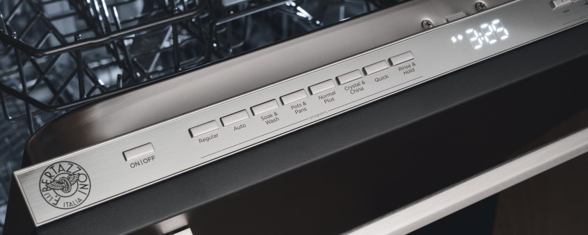 Bertazzoni 24 inch Tall Tub Dishwasher With 16 Place Settings and 8 Wash Cycles DW24T3IPT I Luxury Appliances Direct