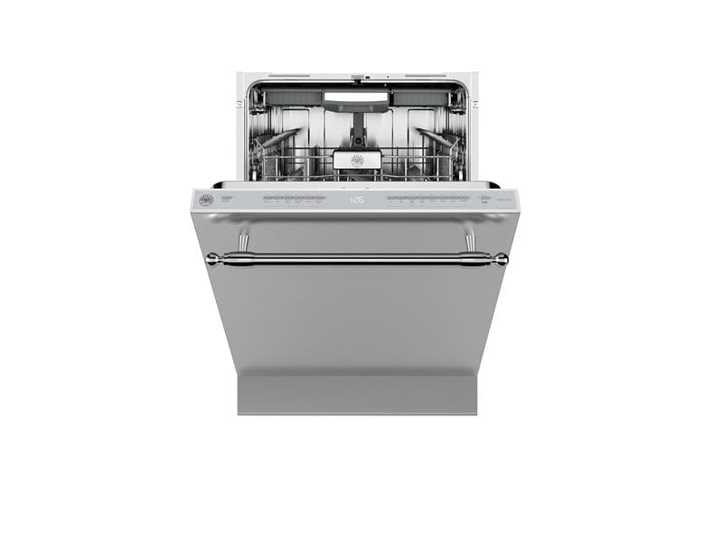 Bertazzoni 24 inch Stainless Steel Tall Tub Dishwasher With 15 Place Settings and 6 Wash Cycles DW24T3IXV I Luxury Appliances Direct