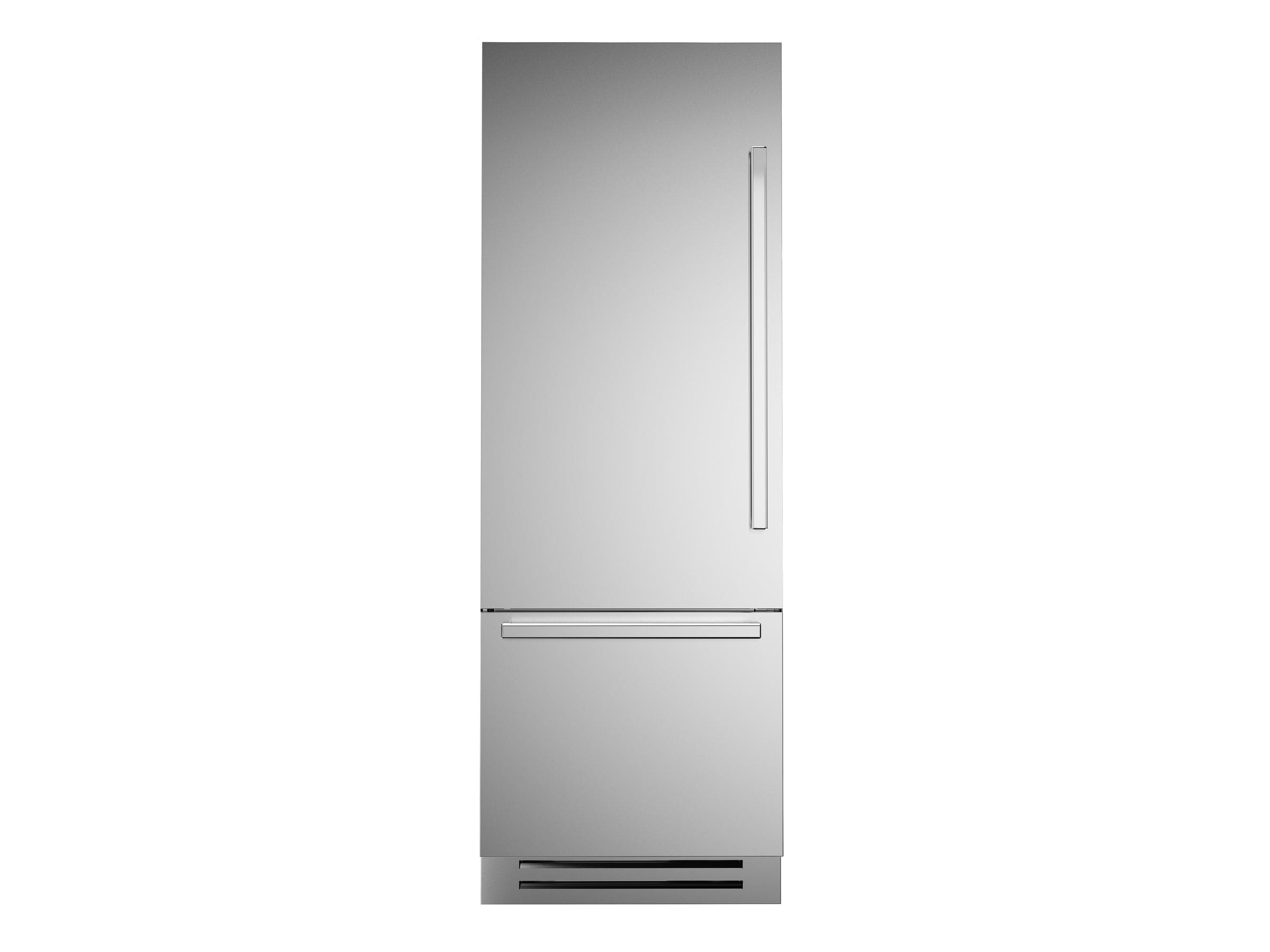 Bertazzoni 30 inch Right Door Stainless Steel Built-In Bottom Mount Refrigerator REF30BMBIXLT I Luxury Appliances Direct