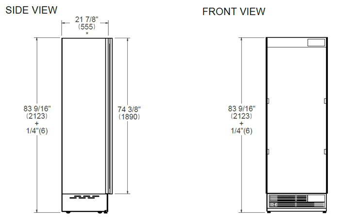 Bertazzoni 30 inch Reversible Door Built-in Refrigerator REF30RCBPNV I Luxury Appliances Direct