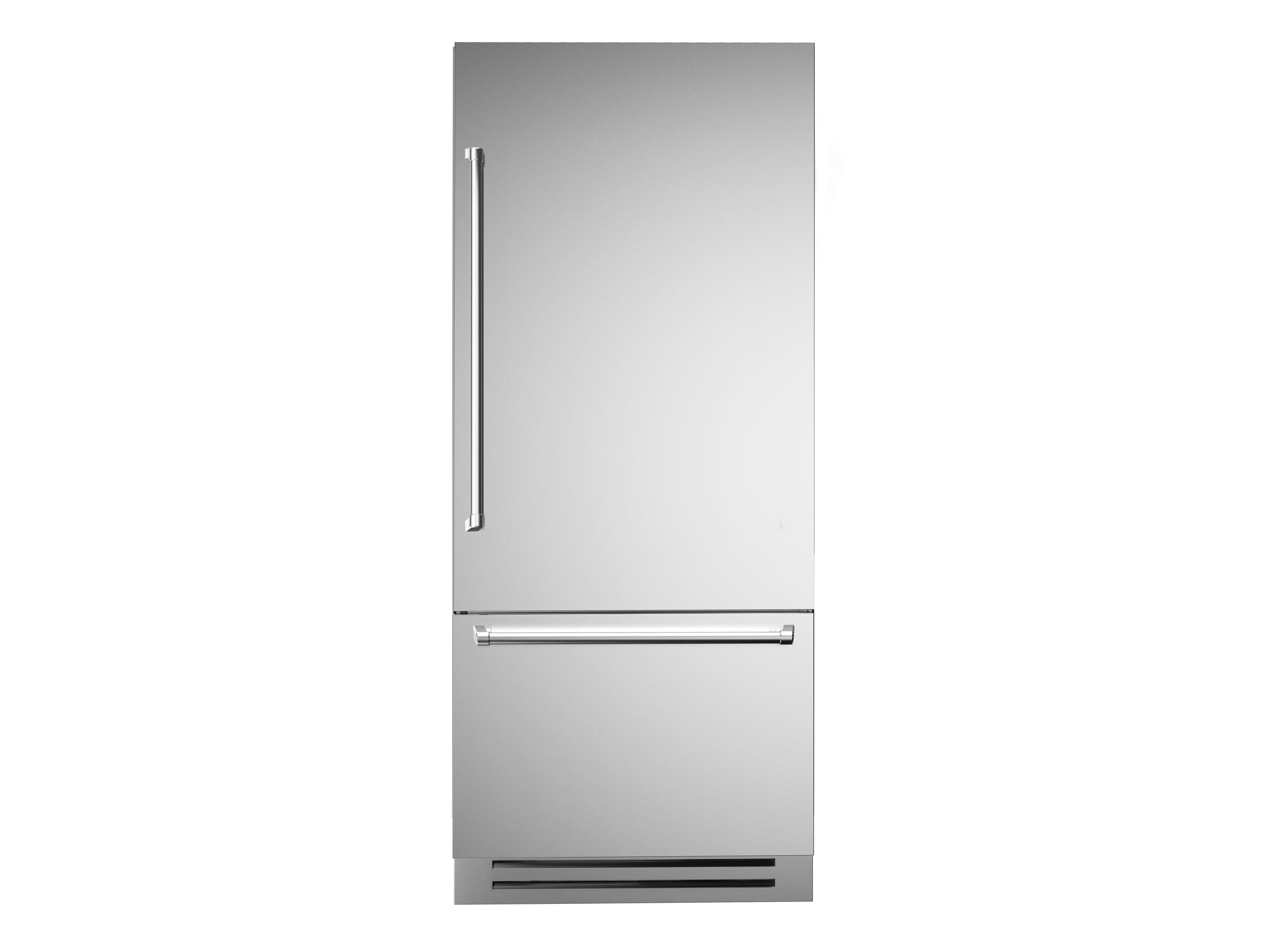 Bertazzoni 36 inch Right Door Stainless Steel Built-In Bottom Mount Refrigerator REF36BMBIXRT I Luxury Appliances Direct