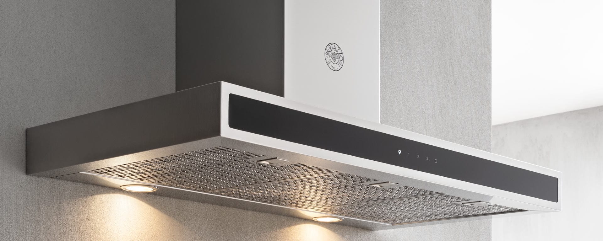 Bertazzoni 36 inch Stainless Steel Glass Front Wall Mount Hood With 600 CFM Motor KG48X I Luxury Appliances Direct