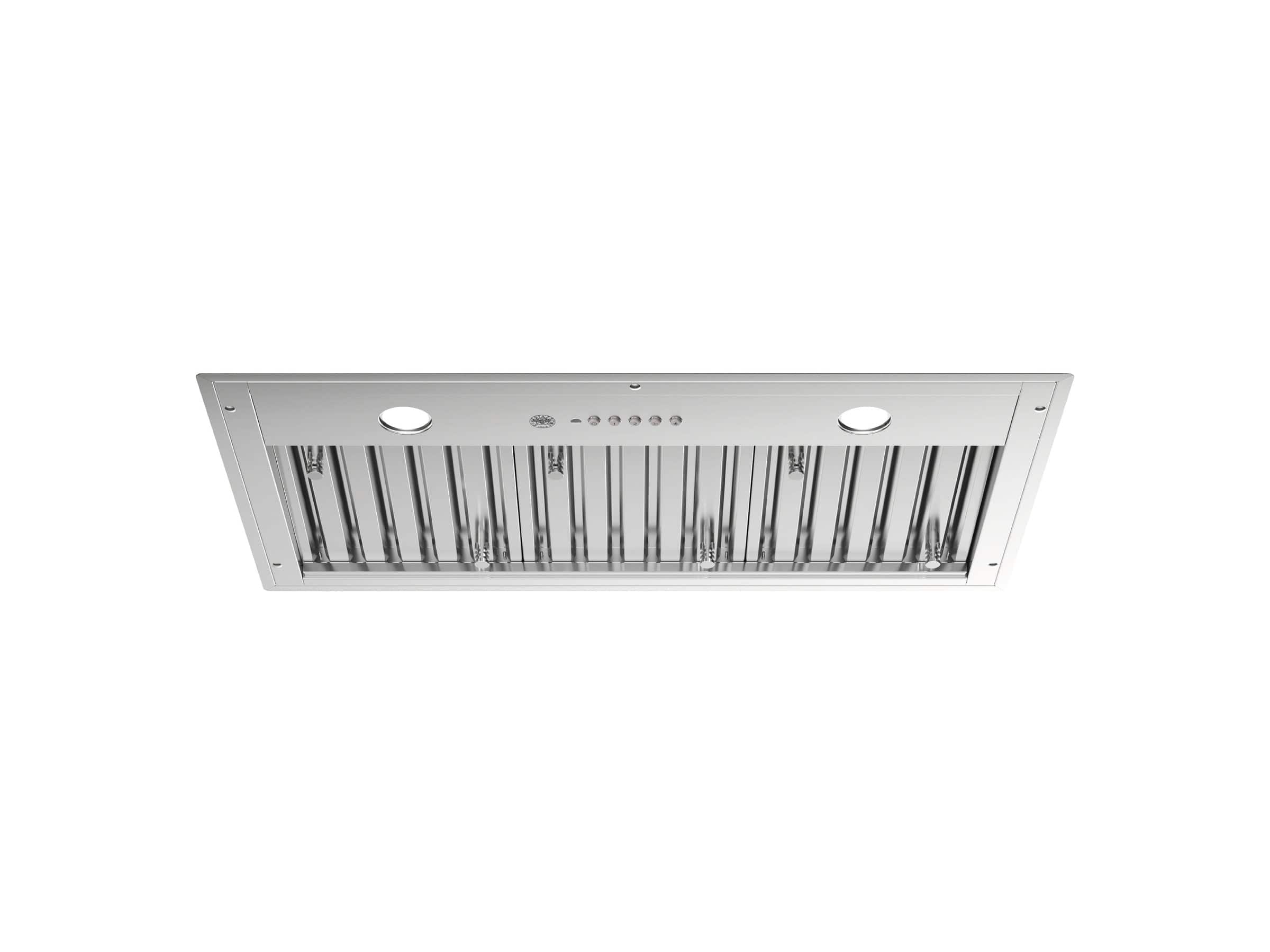 Bertazzoni 36 inch Stainless Steel Insert Liner Hood With 1200 CFM Motor KIN36XT I Luxury Appliances Direct