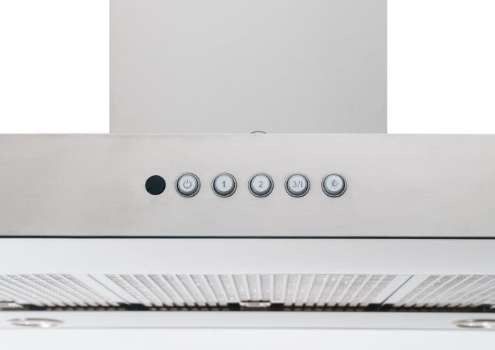 Bertazzoni 36 inch Stainless Steel T-Shape Wall Mount Hood With 600 CFM Motor KT36XT I Luxury Appliances Direct
