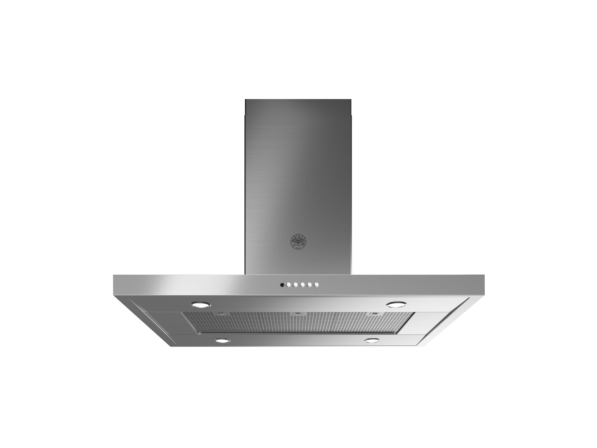 Bertazzoni 42 inch Stainless Steel T-Shape Island Mount Hood With 600 CFM Motor KTI42XT I Luxury Appliances Direct