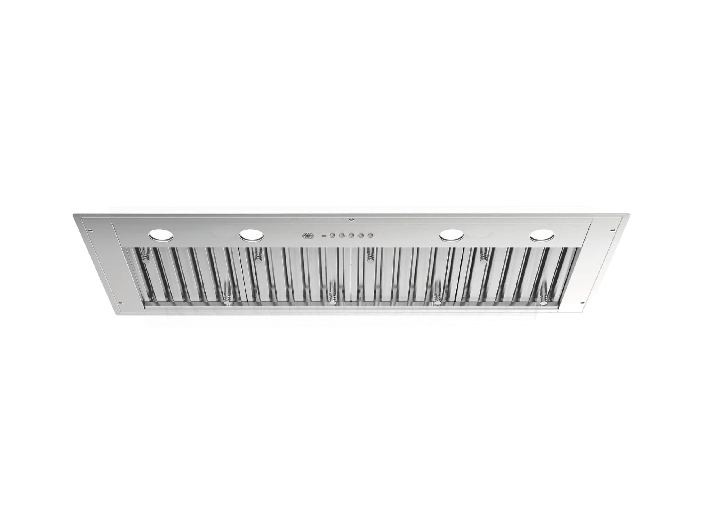 Bertazzoni 48 inch Stainless Steel Insert Liner Hood With 1200 CFM Motor KIN48XT I Luxury Appliances Direct