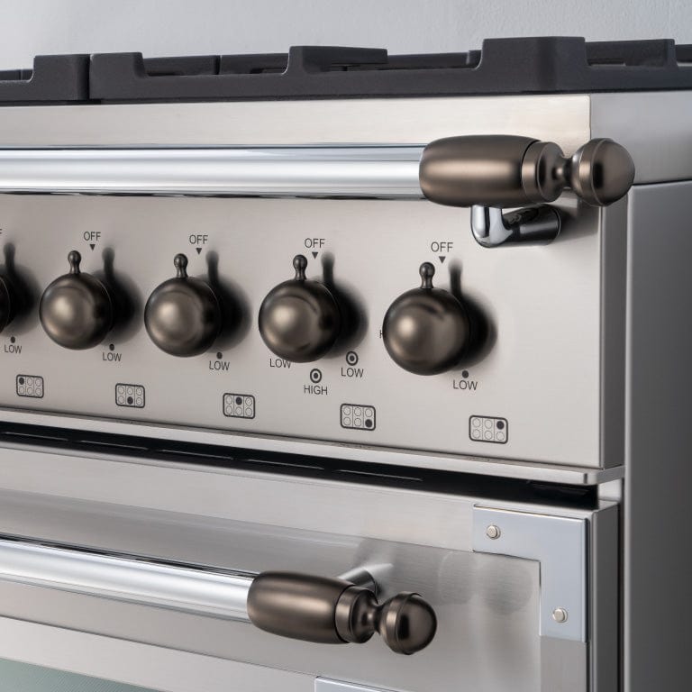 Bertazzoni Collezione Metalli Black Nickel Decor DSHERTKHSB I Luxury Appliances Direct