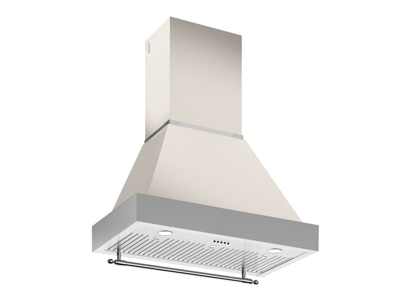 Bertazzoni 36 inch Heritage Series Avorio Wall Mount Canopy KC36HERTAV I Luxury Appliances Direct