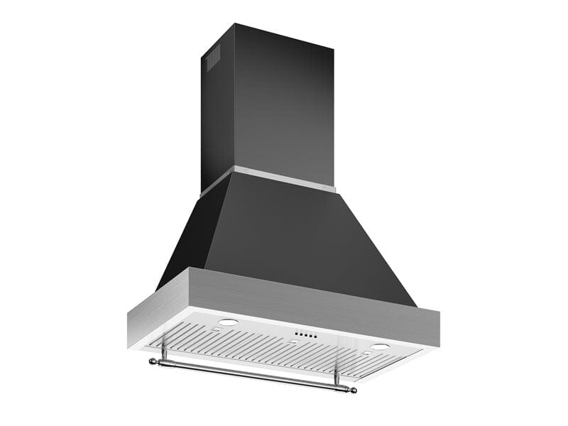 Bertazzoni 36 inch Heritage Series Nero Matt Wall Mount Canopy KC36HERTNE I Luxury Appliances Direct