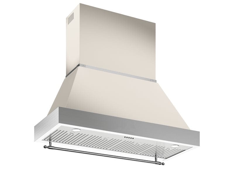 Bertazzoni Heritage Series 48" Avorio Wall Mount Canopy KC48HERTAV I Luxury Appliances Direct