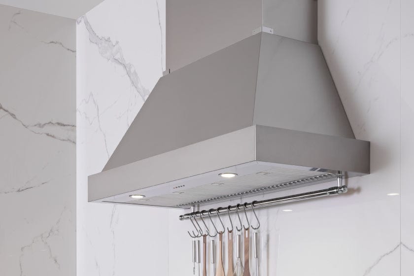 Bertazzoni Heritage Series 48" Wall Mount Base Hood With 600 CFM Motor K48HERTX I Luxury Appliances Direct
