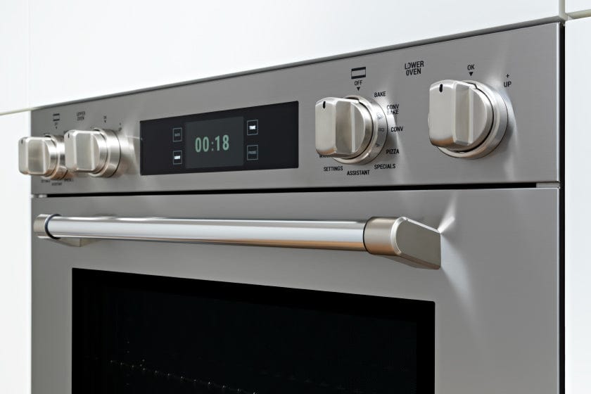 Bertazzoni Master Series 30" 8.2 Cu.Ft. Double Stainless Steel Self-Clean Convection Electric Wall Oven With Bertazzoni Assistant MAST30FDEXT I Luxury Appliances Direct