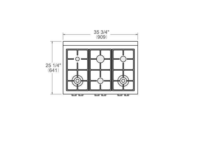 Bertazzoni Master Series 36" 6 Aluminum Burners Stainless Steel Gas Rangetop MAST366RTXE I Luxury Appliances Direct