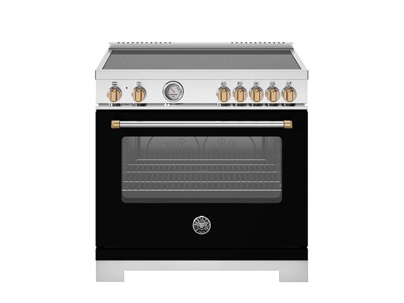 Bertazzoni Master Series 36 inch Gold Accent Induction Ranges