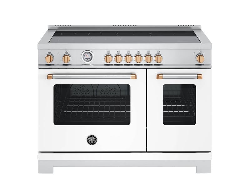 Bertazzoni Master Series 48 inch 6 Heating Zone Gold Accent Induction Ranges
