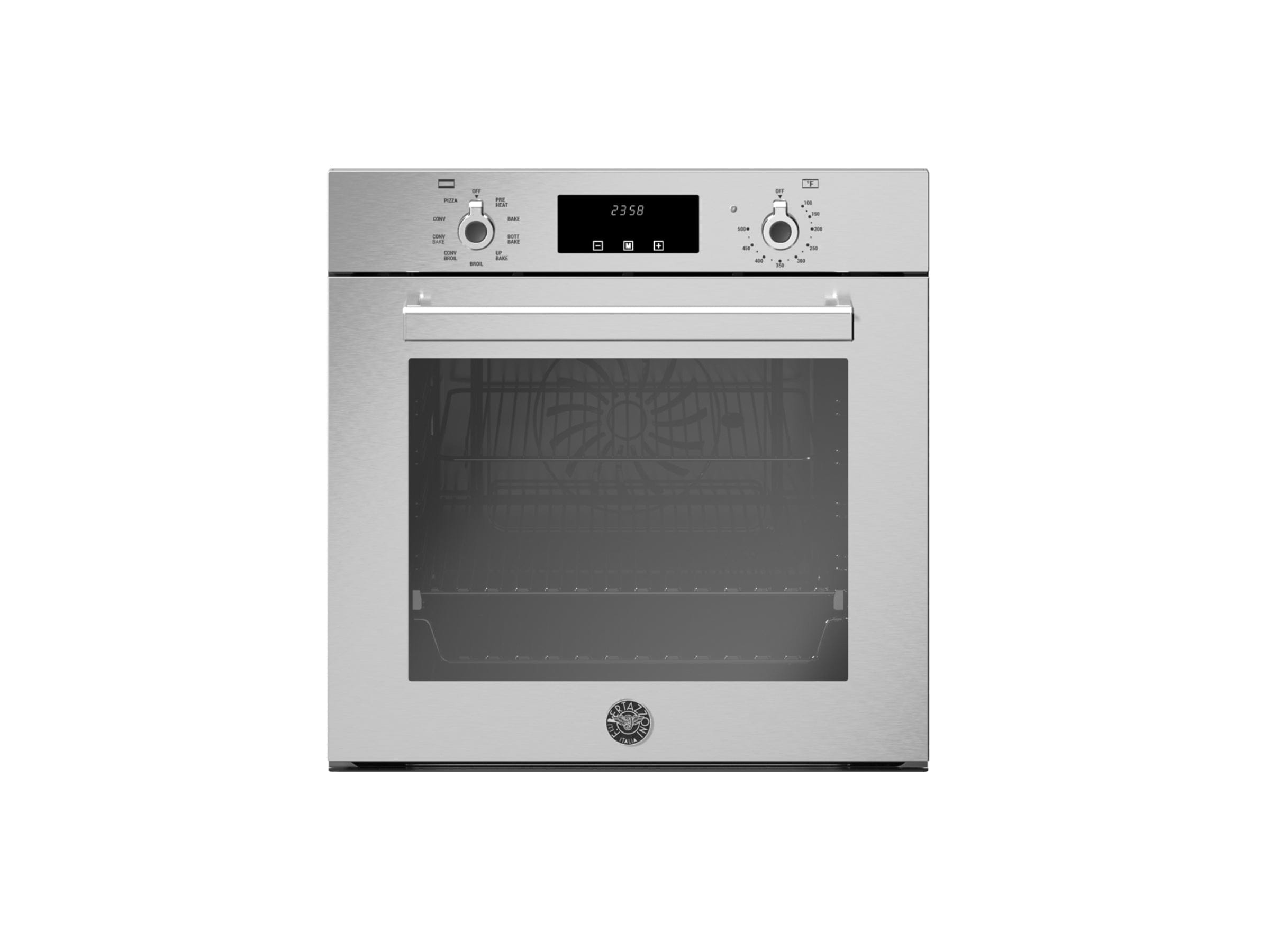 Bertazzoni Professional Series 24" 2.7 Cu.Ft. Stainless Steel Convection Electric Wall Oven PROF24FSEXV I Luxury Appliances Direct