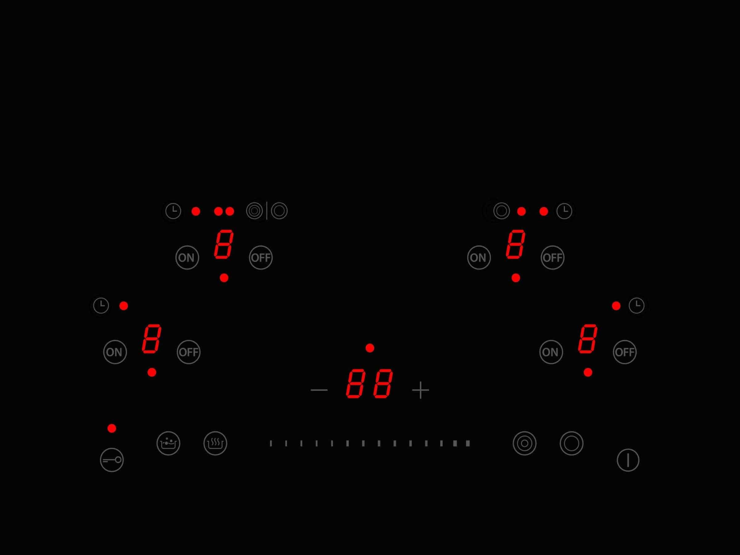 Bertazzoni Professional Series 24" 4 Heating Zones Nero Touch Control Electric Cooktop PE244CER I Luxury Appliances Direct