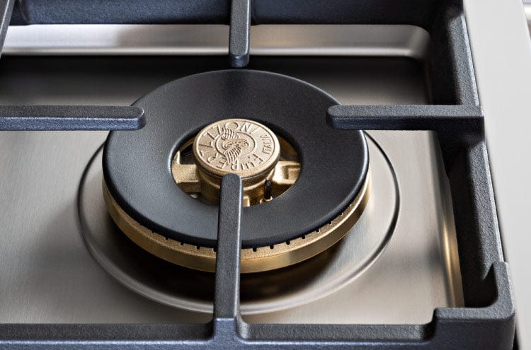 Bertazzoni Professional Series 30" 4 Brass Burners Stainless Steel Drop-in Gas Cooktop PROF304QBXT I Luxury Appliances Direct