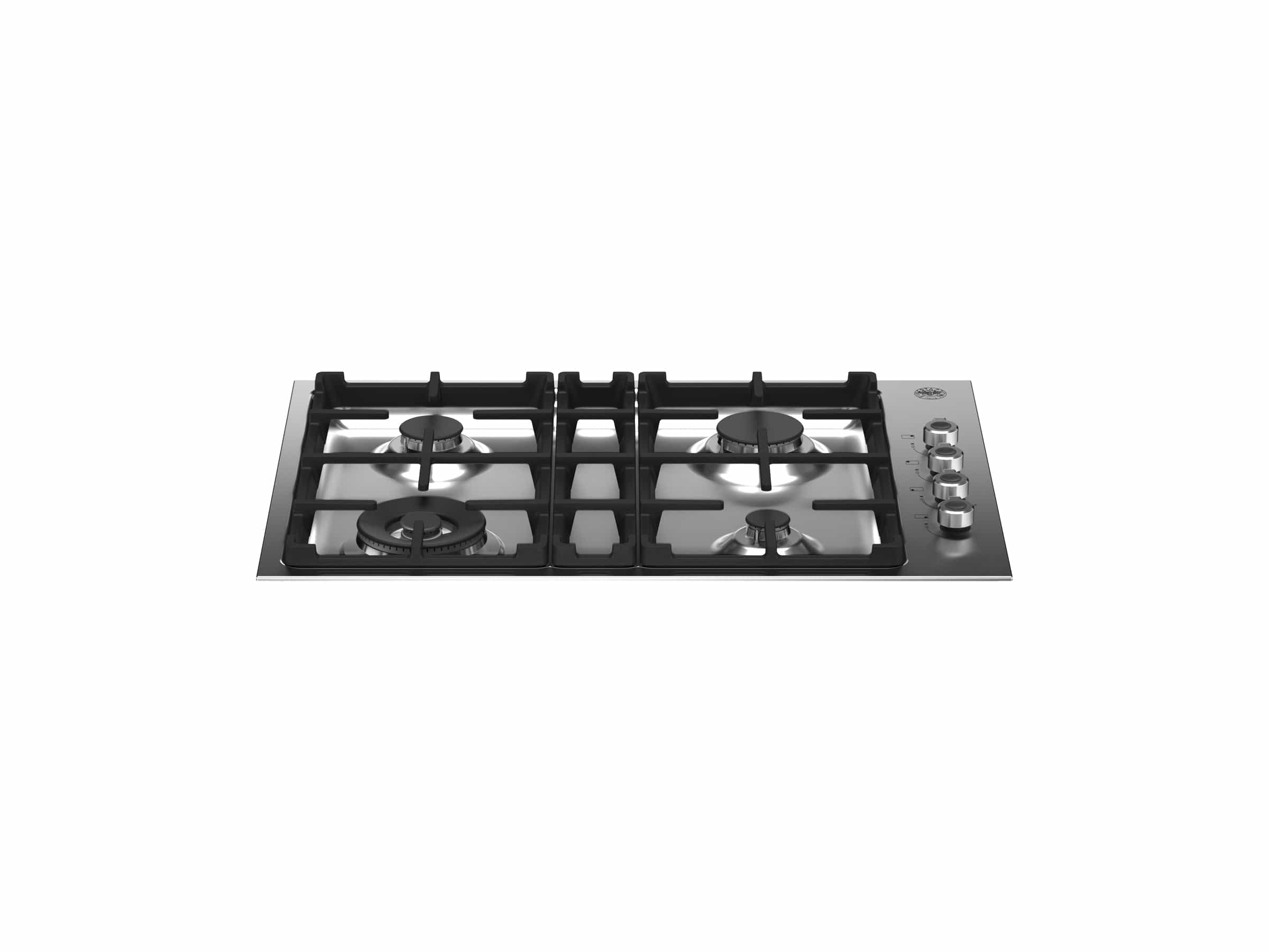 Bertazzoni Professional Series 30" 4-Burner Stainless Steel Drop-in Gas Cooktop PROF304QXE I Luxury Appliances Direct